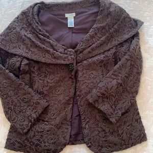 Anthropologie odille shawl collar jacket